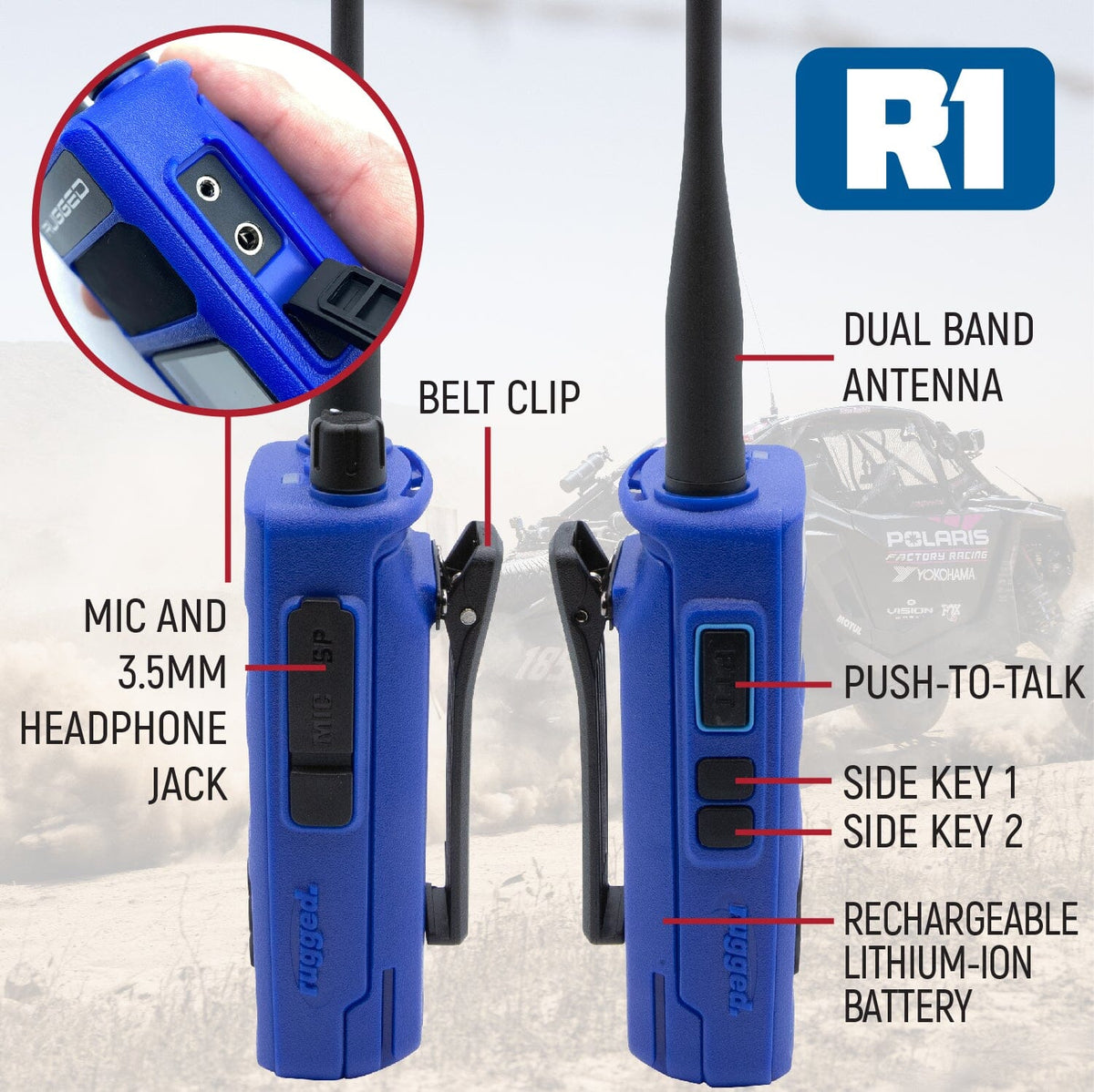 Long Range Antenna for R1 / RDH-X / ABH7 Handheld Radio – Rugged Radios