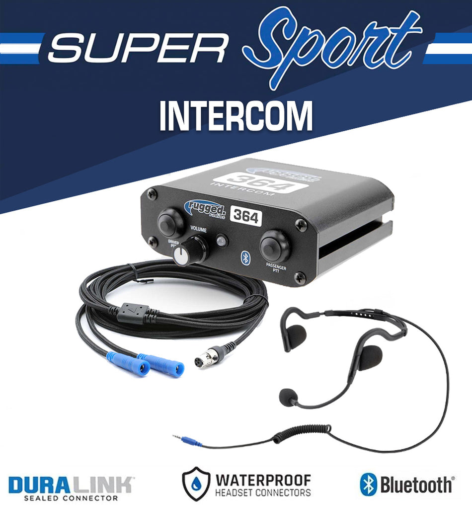 2 personas: sistema de intercomunicación de comunicación Super Sport 364 con kits de casco