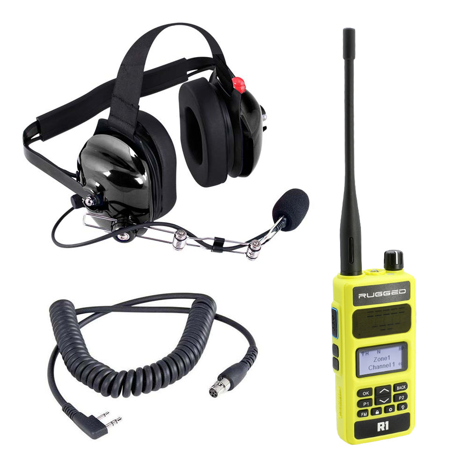 Jefe de equipo: paquete de auriculares Spotter H42 y radio portátil resistente