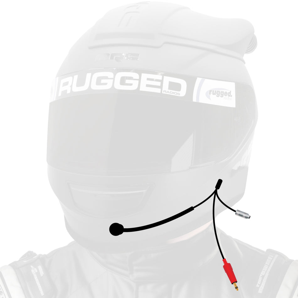 NASCAR 3C Wired Open Face Helmet Kit with M102 Military Mic