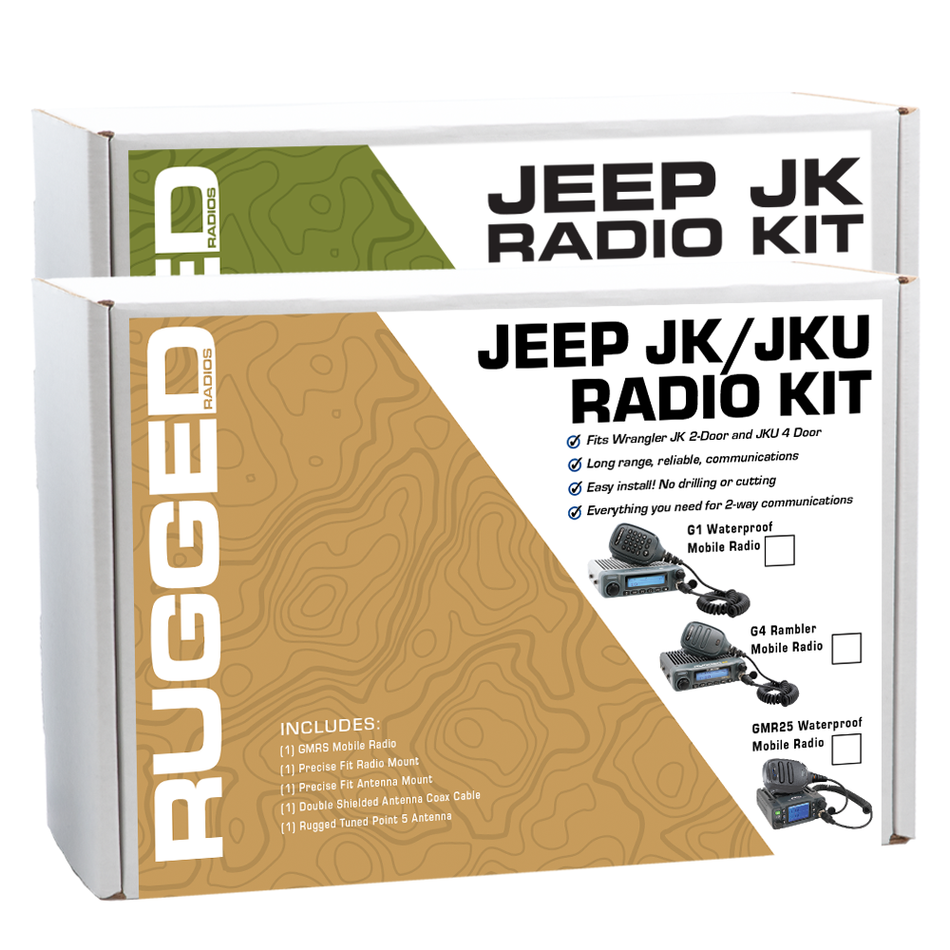 Kit de radio móvil GMRS bidireccional para Jeep Wrangler JK y JKU