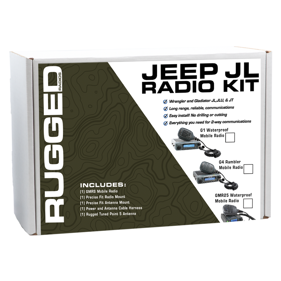 Kit de radio móvil GMRS bidireccional para Jeep Wrangler JL, JLU y Gladiator JT