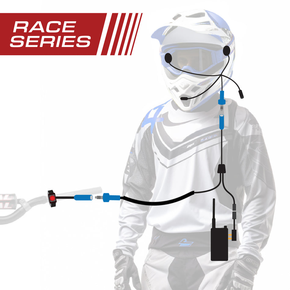 RACE SERIES Kit Completo de Comunicación para Moto con Cables OFFROAD