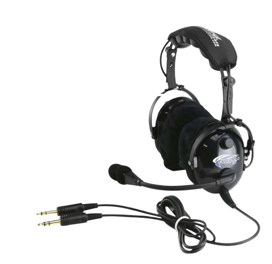 Auriculares para piloto de instructor de aviación general Rugged Air RA900 con PTT - Demostración - Liquidación