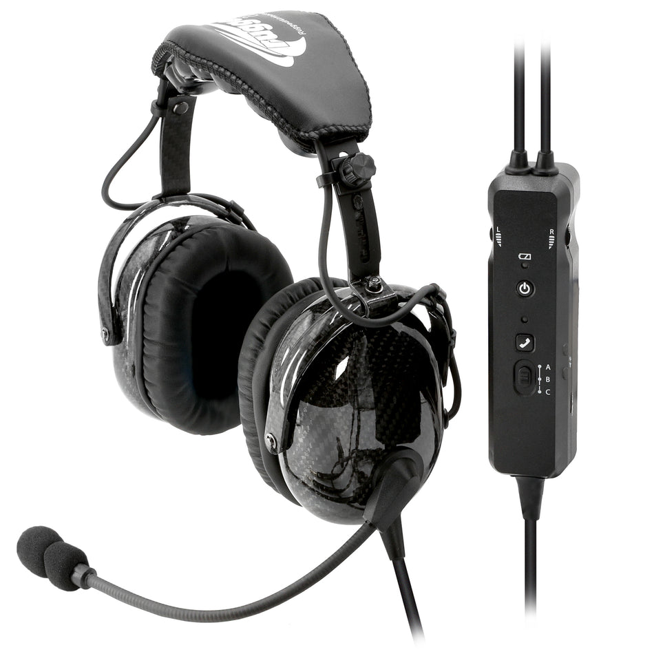 Rugged Air RA980 Bluetooth Teléfono celular ANR Auriculares para piloto de aviación general