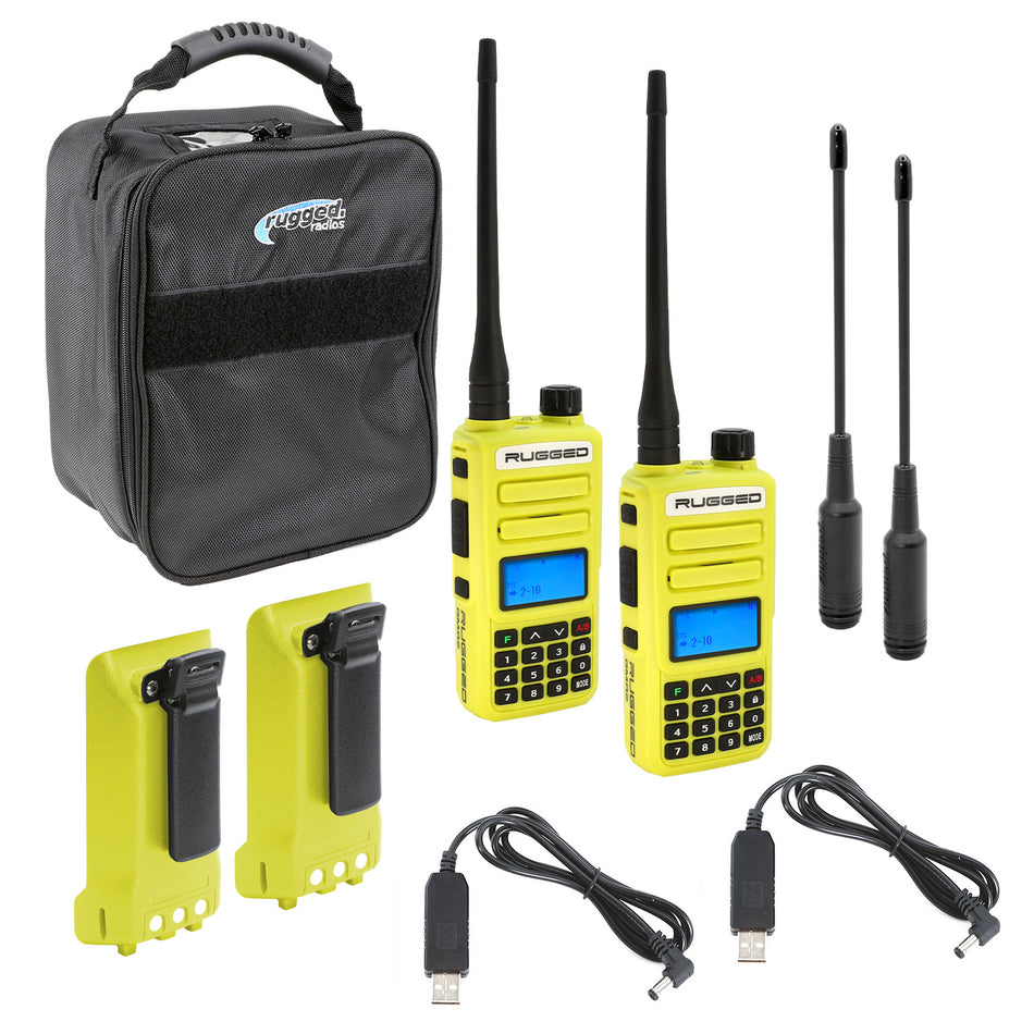 ADVENTURE PACK - GMR2 PLUS - GMRS / FRS Two Way Handheld Radios with Accessories