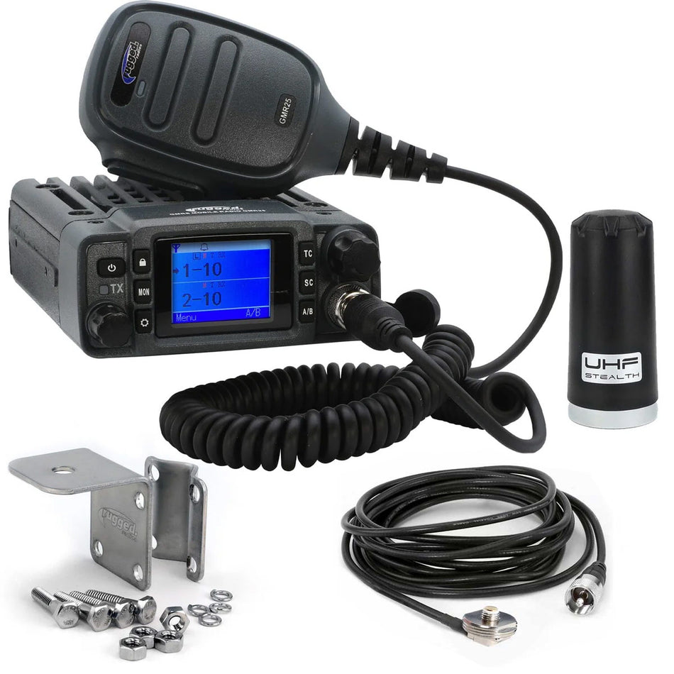 Radio Kit Lite - GMR25 Radio móvil GMRS resistente al agua con antena invisible