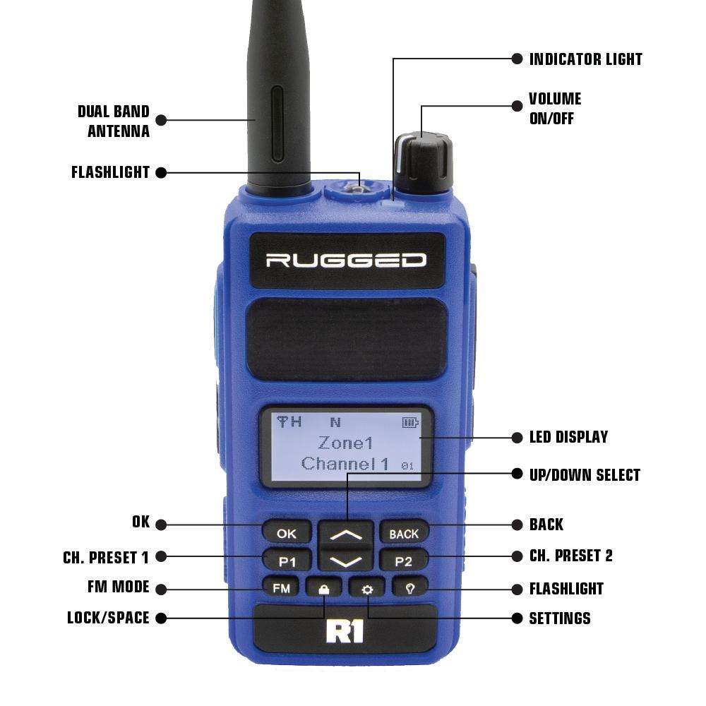 Rugged R1 Business Band Handheld - Digital and Analog (Demo/Clearance)