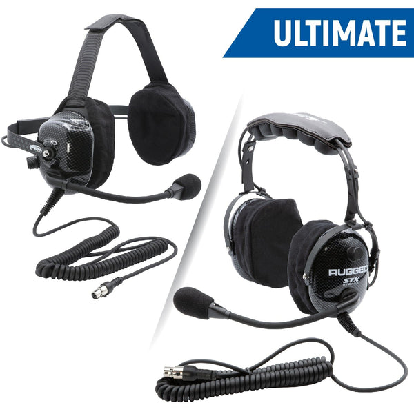 ULTIMATE HEADSET for STEREO and OFFROAD Intercoms - Over The Head or Behind  The Head Over The Head